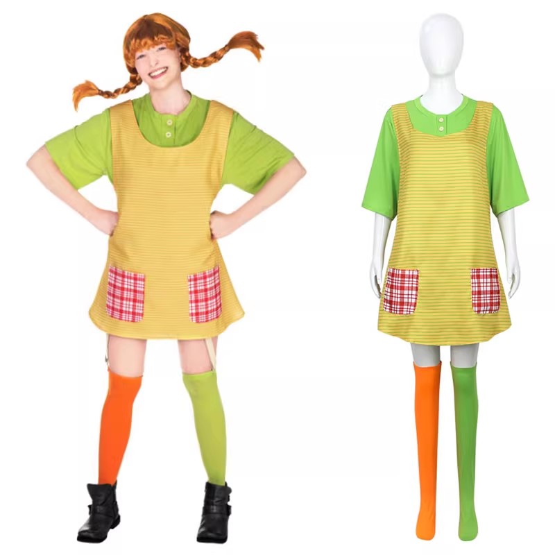 Anime Cosplay Boy - زي تنكري بيبي للكبار، فستان أخضر