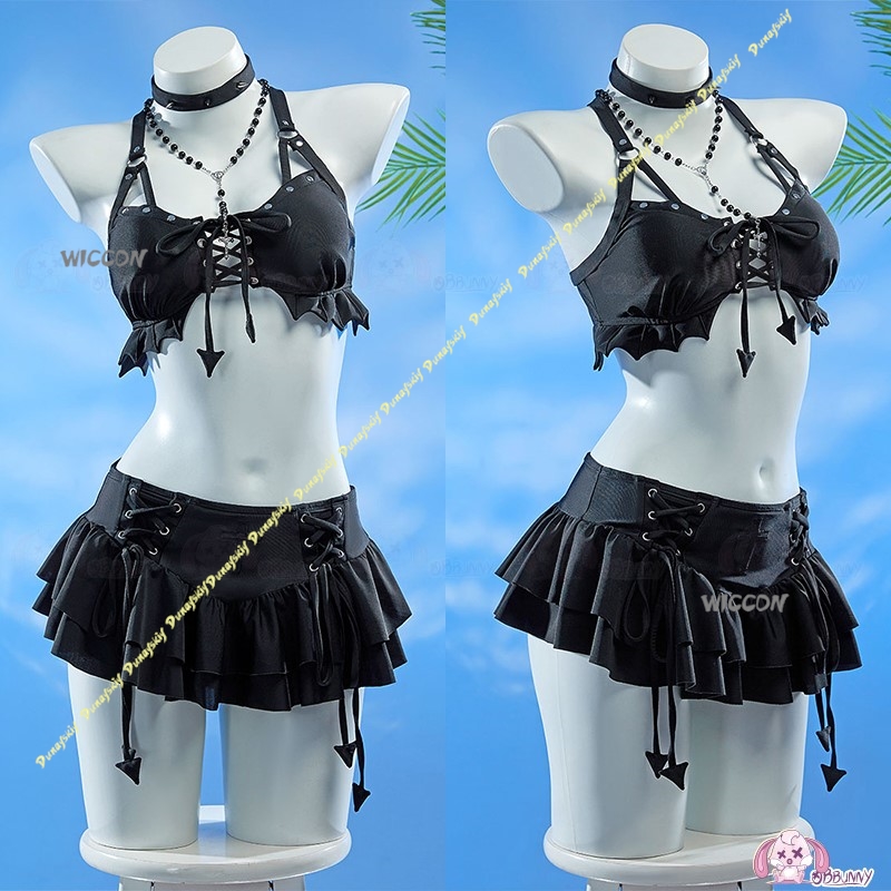 أزياء تنكرية للفتيات بدلة سباح - مراجعة Anime Cosplay Black Girl وسعره