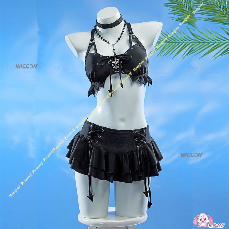 أزياء تنكرية للفتيات بدلة سباح - مراجعة Anime Cosplay Black Girl وسعره