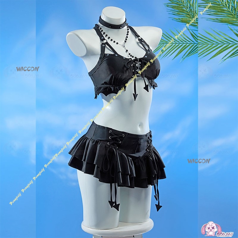أزياء تنكرية للفتيات بدلة سباح - مراجعة Anime Cosplay Black Girl وسعره