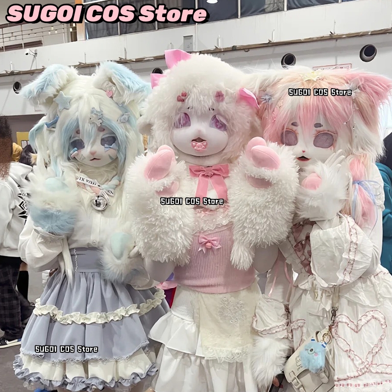 قناع فروي لطيف على شكل رأس حيو - مراجعة Anime Cosplay Cat وسعره