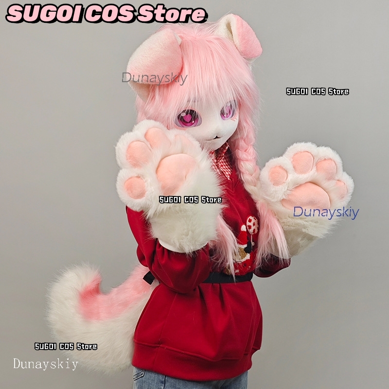 قناع فروي لطيف على شكل رأس حيو - مراجعة Anime Cosplay Cat وسعره